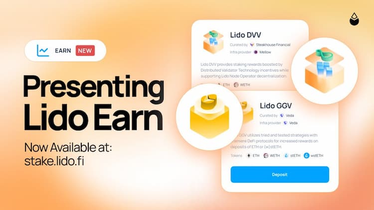 Lido launches GG Vault (GGV), a one-click solution that allocates deposits across leading DeFi protocols to simplify high-yield strategies.