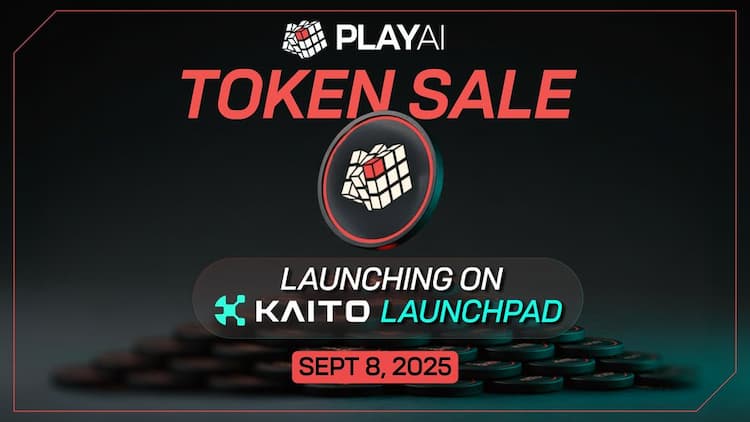 Play AI announces its token sale on Kaito’s Capital Launchpad starting September 8 with a $50M valuation and $2M target.