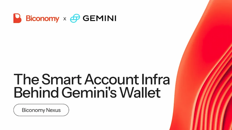 Gemini partners with Biconomy to use the Nexus stack for powering its self-custodial wallet.